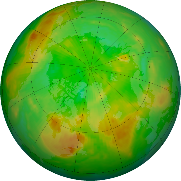 Arctic ozone map for 01 July 1982
